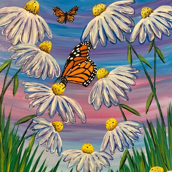 Hand Crafted Other - ✨Host Pick “Among the Daisies” original painting, home decor, handmade, wall art